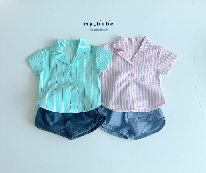 My Bebe - Korean Baby Fashion - #babyboutiqueclothing - Collar Shirt - 2
