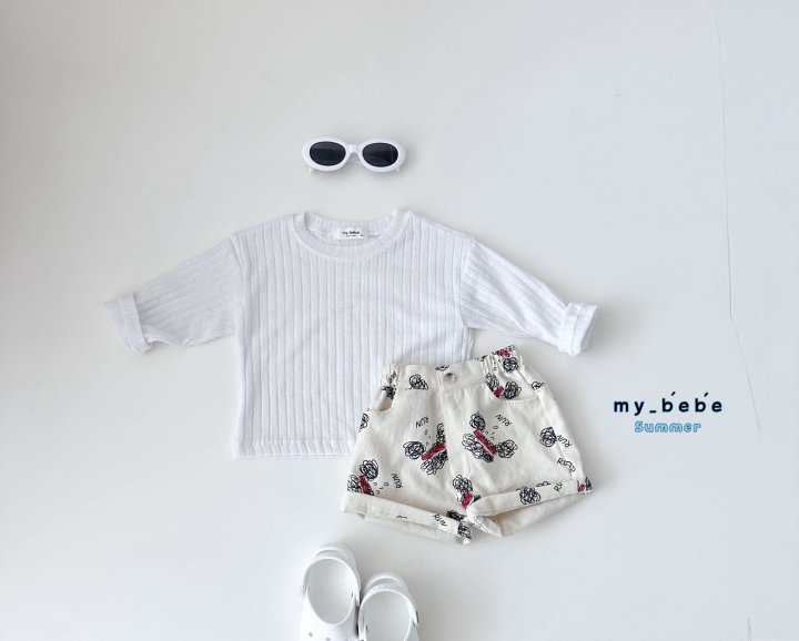 My Bebe - Korean Baby Fashion - #babyclothing - Cooling Long Sleeve Tee - 7