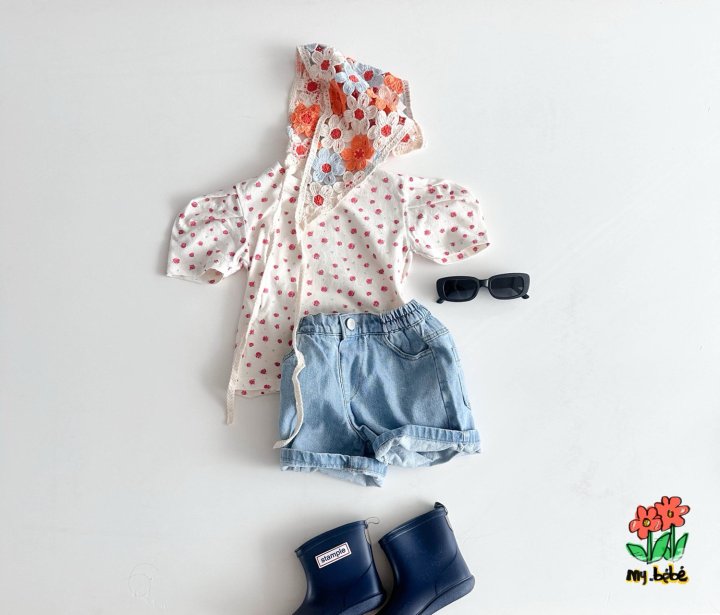 My Bebe - Korean Baby Fashion - #babyclothing - Puff Sleeve Tee - 5