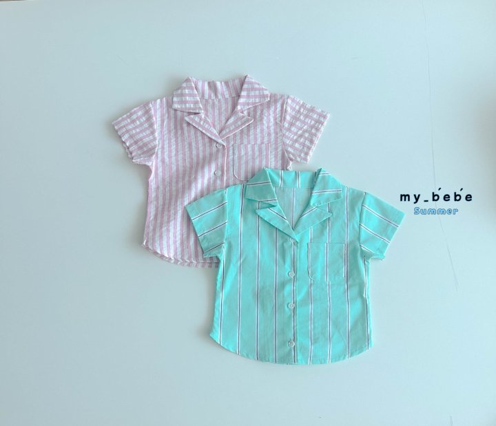 My Bebe - Korean Baby Fashion - #babyclothing - Collar Shirt - 3
