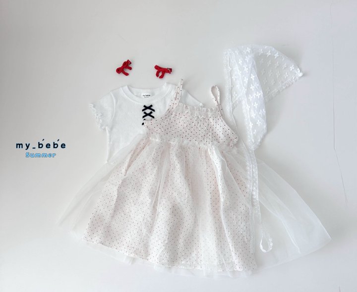 My Bebe - Korean Baby Fashion - #babyfashion - Ribbon Crop Tee - 7