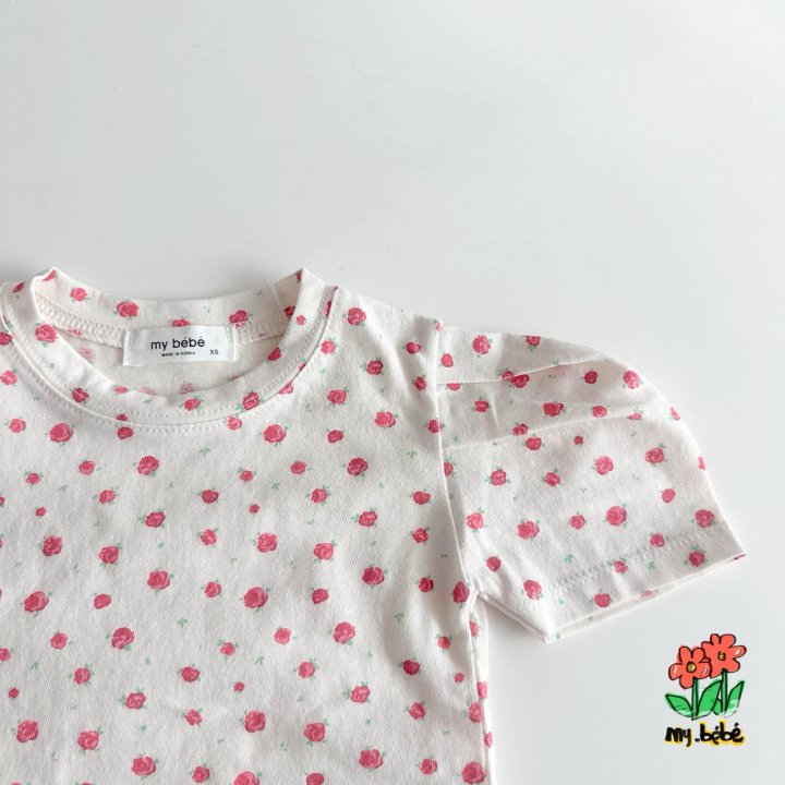 My Bebe - Korean Baby Fashion - #babyfashion - Puff Sleeve Tee - 6