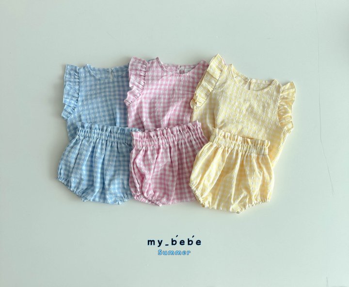 My Bebe - Korean Baby Fashion - #babyfever - Wing Bloomer Set - 2