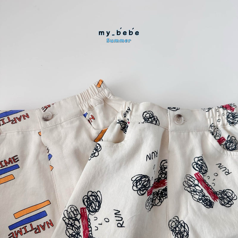 My Bebe - Korean Baby Fashion - #babyfever - Printed Shorts - 12