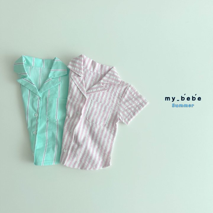 My Bebe - Korean Baby Fashion - #babyfever - Collar Shirt - 5
