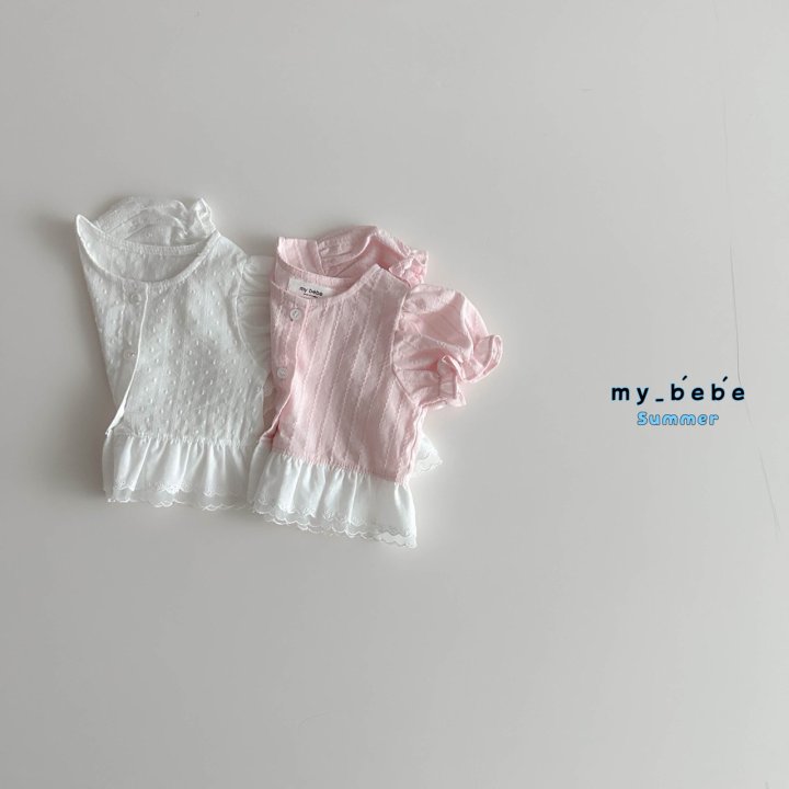 My Bebe - Korean Baby Fashion - #babyfever - Lace Blouse - 3