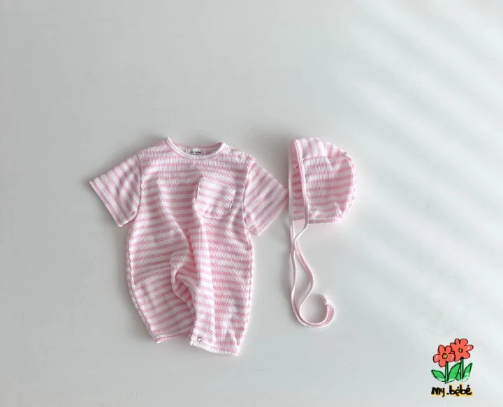 My Bebe - Korean Baby Fashion - #babygirlfashion - Waffle Body Suit Set - 8