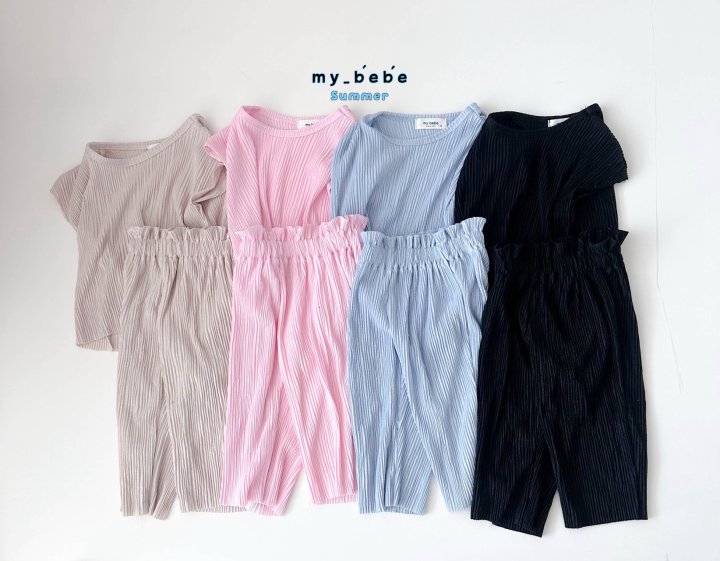 My Bebe - Korean Baby Fashion - #babygirlfashion - Pleated Set