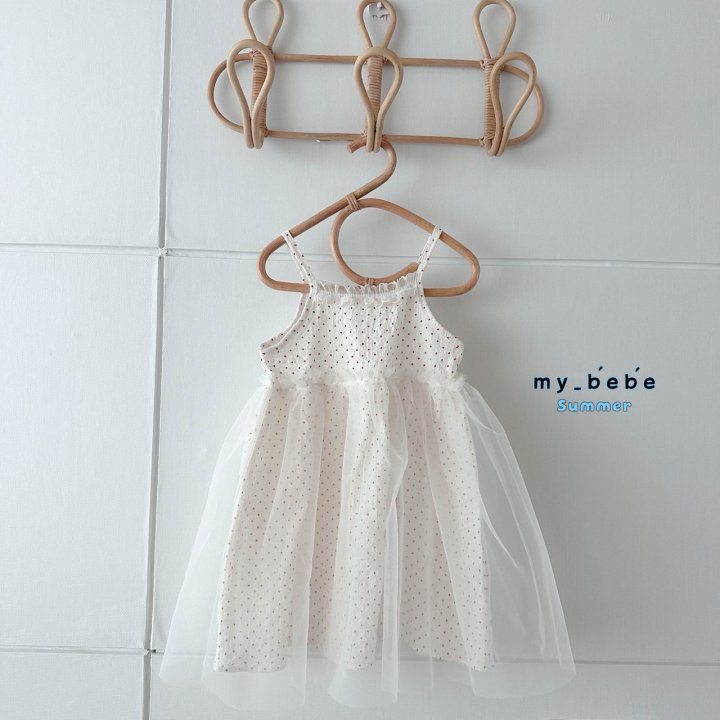 My Bebe - Korean Baby Fashion - #babygirlfashion - Sha Sleeveless One-piece - 4