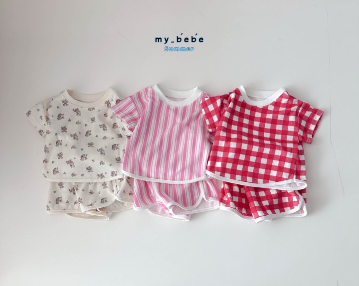 My Bebe - Korean Baby Fashion - #babylifestyle - Terry Top Bottom Set
