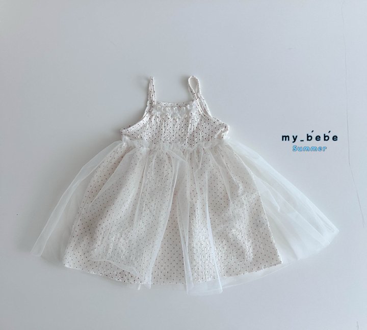 My Bebe - Korean Baby Fashion - #babyoninstagram - Sha Sleeveless One-piece - 5
