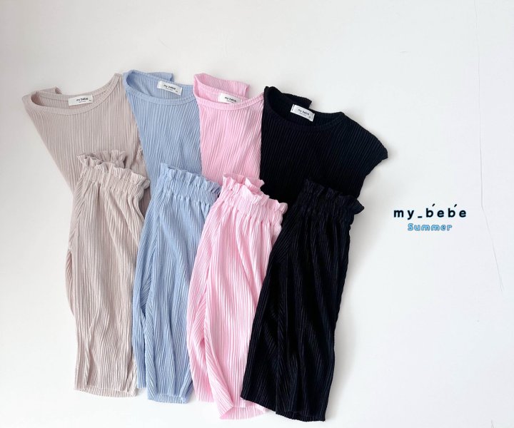 My Bebe - Korean Baby Fashion - #babyoninstagram - Pleated Set - 3