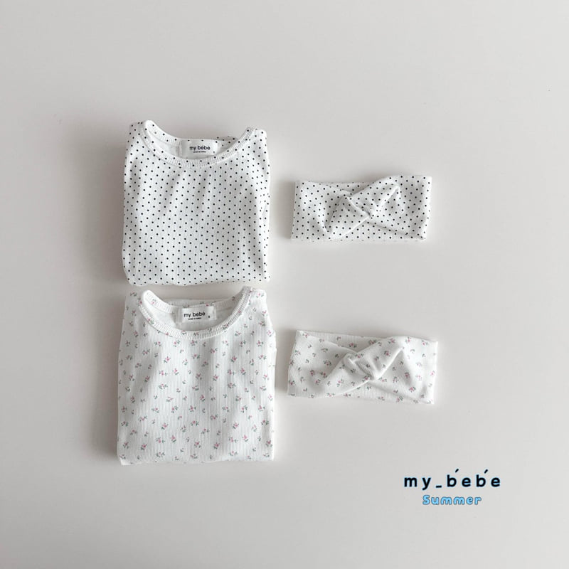 My Bebe - Korean Baby Fashion - #babyootd - Hairband Suit Set - 12