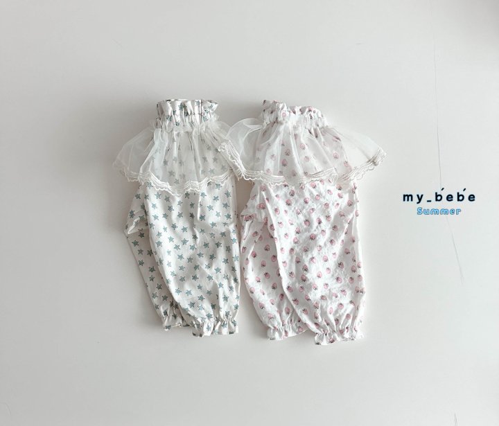 My Bebe - Korean Baby Fashion - #babyootd - Lace Sausage Pants - 2