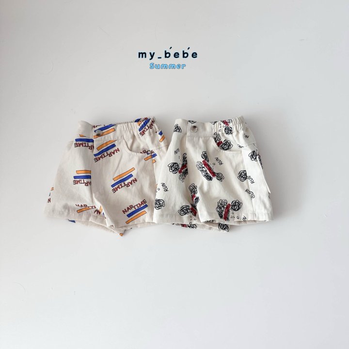 My Bebe - Korean Baby Fashion - #babyootd - Printed Shorts