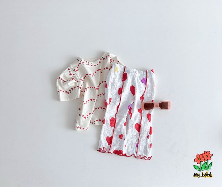 My Bebe - Korean Baby Fashion - #babyootd - Puff Sleeve Tee - 11