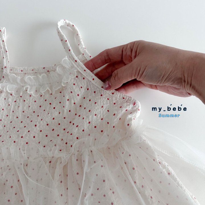 My Bebe - Korean Baby Fashion - #babyootd - Sha Sleeveless One-piece - 6