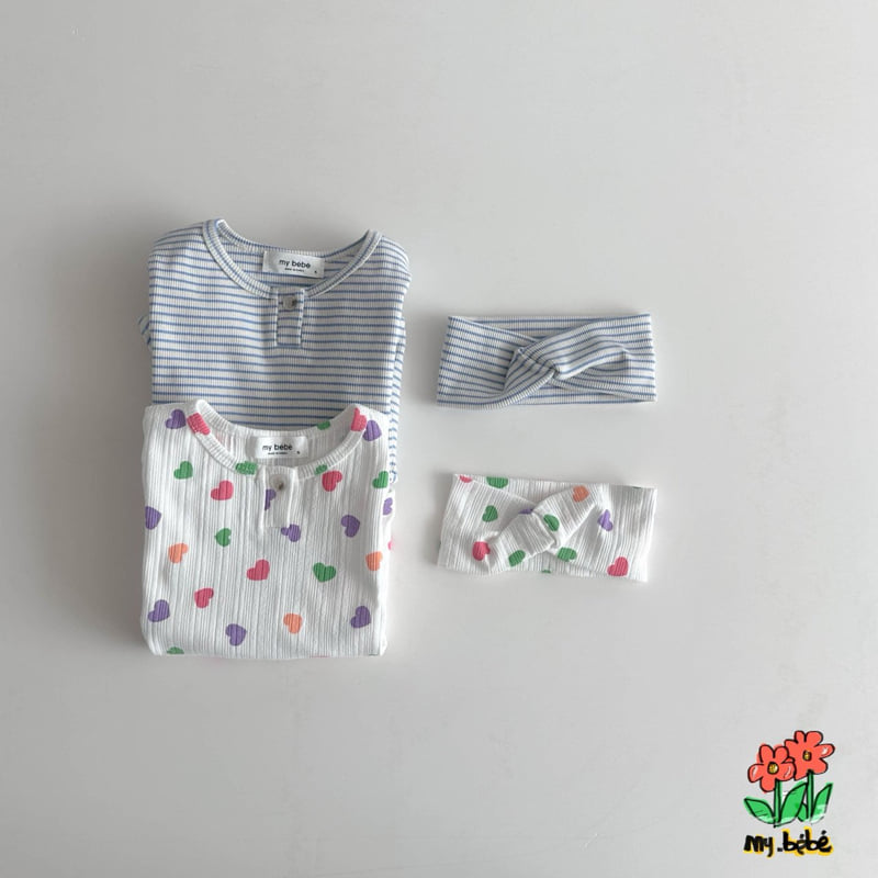 My Bebe - Korean Baby Fashion - #babyoutfit - Tight Suit Set - 12