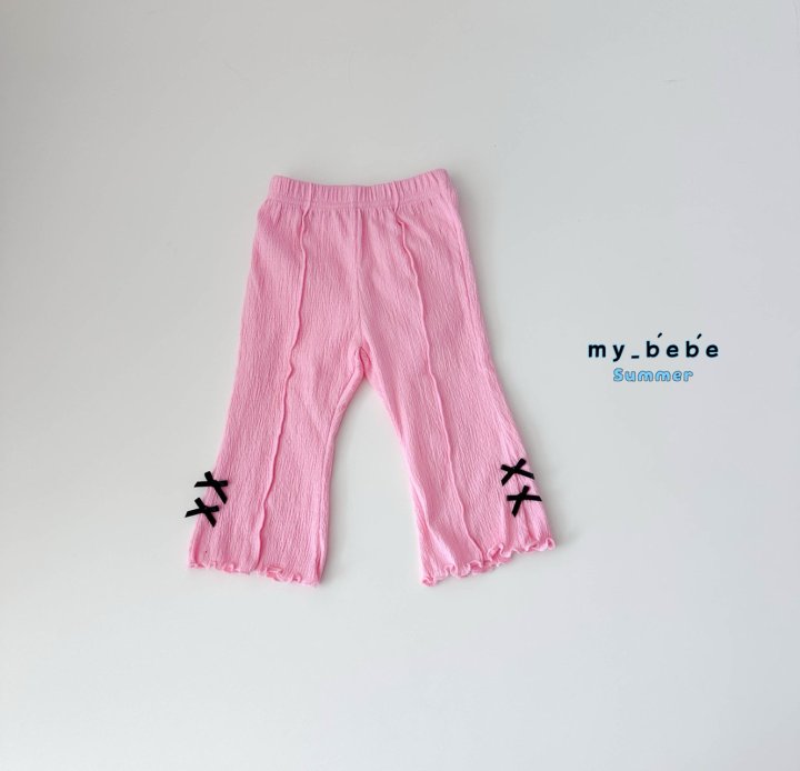 My Bebe - Korean Baby Fashion - #babyootd - Pintuck Bootcut Pants - 4