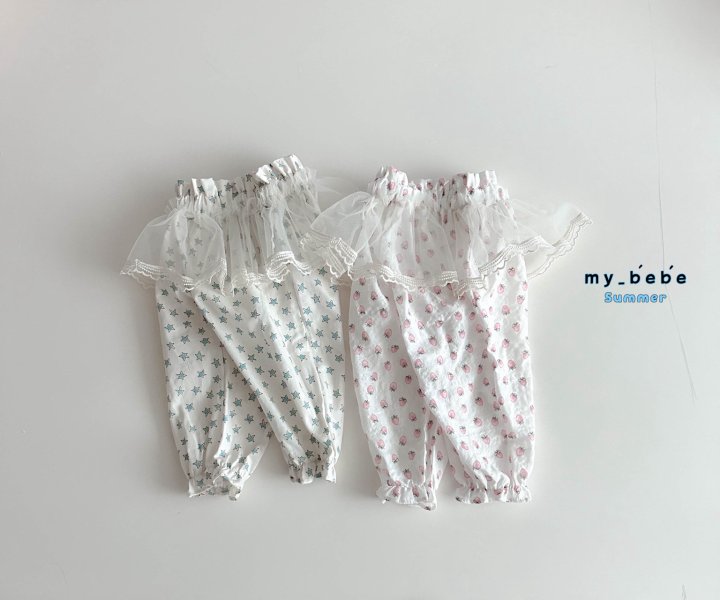 My Bebe - Korean Baby Fashion - #babyoutfit - Lace Sausage Pants - 3