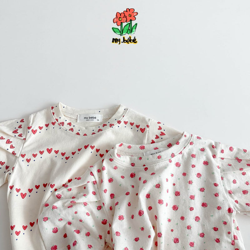 My Bebe - Korean Baby Fashion - #babyoutfit - Puff Sleeve Tee - 12