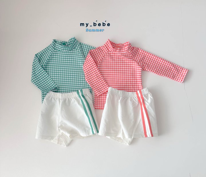 My Bebe - Korean Baby Fashion - #babyoutfit - Rash Guard Shorts Set