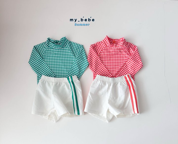 My Bebe - Korean Baby Fashion - #babyoutfit - Rash Guard Shorts Set - 2