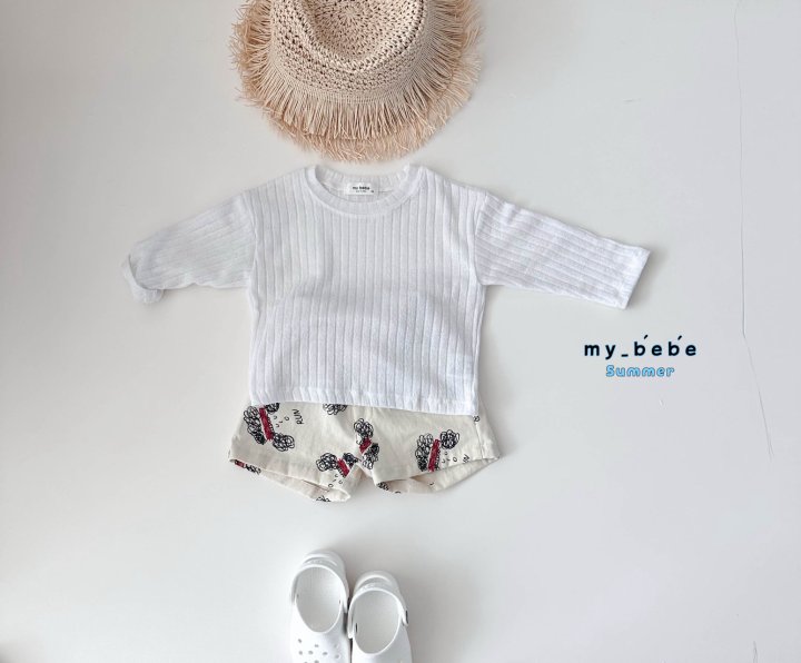 My Bebe - Korean Baby Fashion - #babyoutfit - Printed Shorts - 4