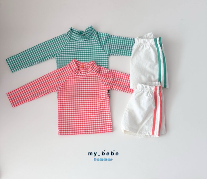 My Bebe - Korean Baby Fashion - #babywear - Rash Guard Shorts Set - 3