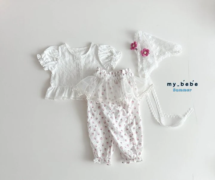 My Bebe - Korean Baby Fashion - #onlinebabyboutique - Lace Sausage Pants - 6