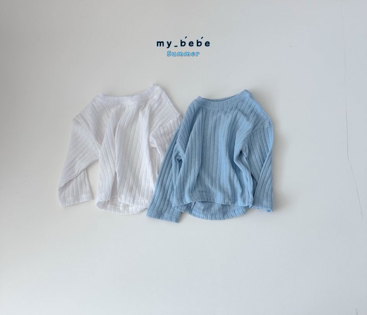 My Bebe - Korean Baby Fashion - #onlinebabyboutique - Cooling Long Sleeve Tee - 2