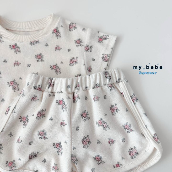 My Bebe - Korean Baby Fashion - #onlinebabyboutique - Terry Top Bottom Set - 7