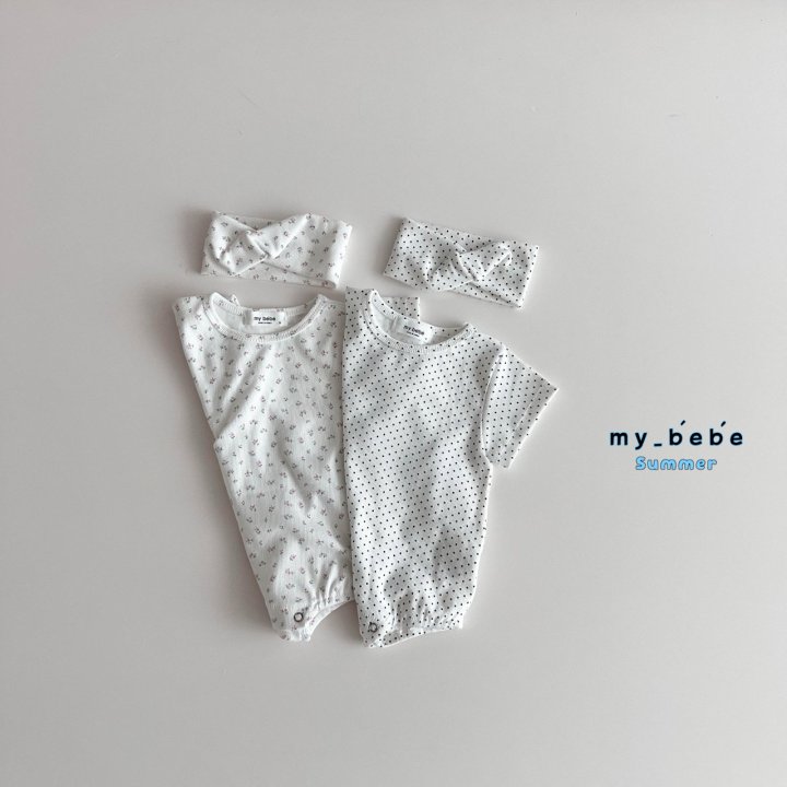 My Bebe - Korean Baby Fashion - #onlinebabyshop - Hairband Suit Set - 2
