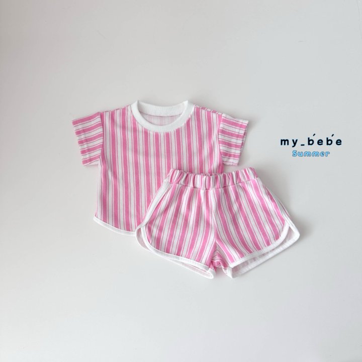 My Bebe - Korean Baby Fashion - #onlinebabyshop - Terry Top Bottom Set - 8