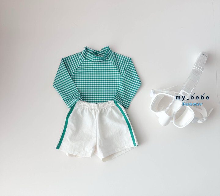 My Bebe - Korean Baby Fashion - #onlinebabyshop - Rash Guard Shorts Set - 5