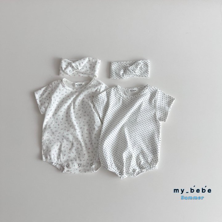 My Bebe - Korean Baby Fashion - #smilingbaby - Hairband Suit Set - 3