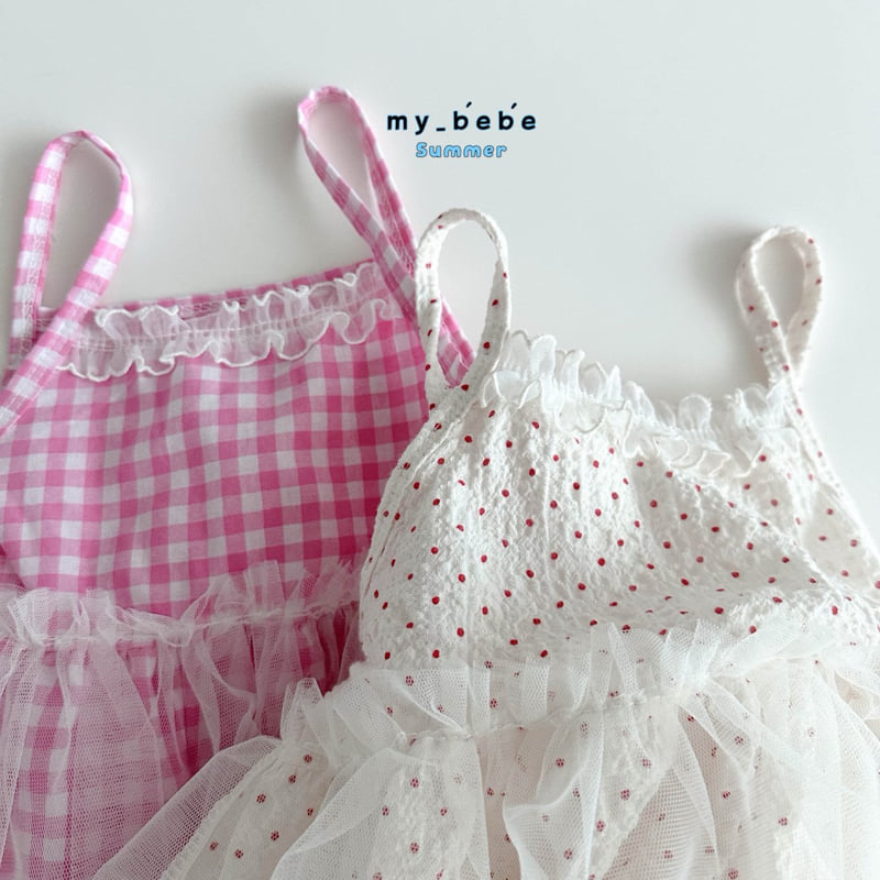 My Bebe - Korean Baby Fashion - #smilingbaby - Sha Sleeveless One-piece - 12