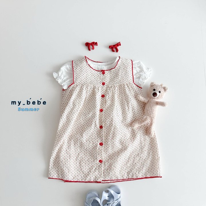 My Bebe - Korean Baby Fashion - #smilingbaby - Raglan One-piece - 11