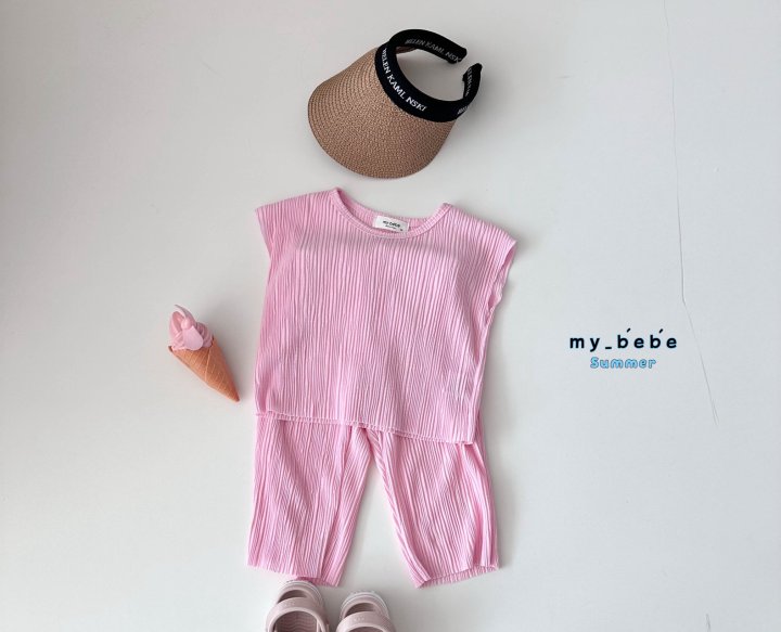 My Bebe - Korean Baby Fashion - #smilingbaby - Pleated Set - 10