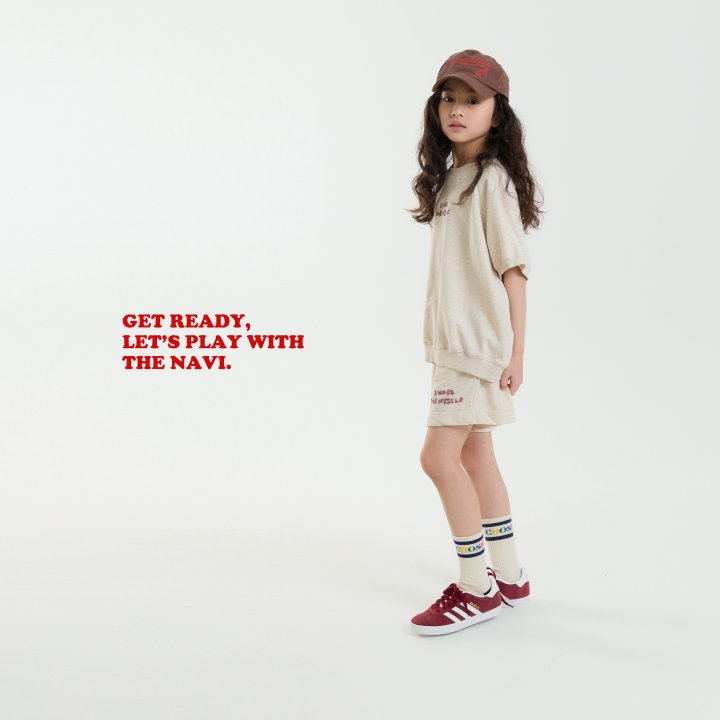 Navi - Korean Children Fashion - #designkidswear - Peach Tee - 5