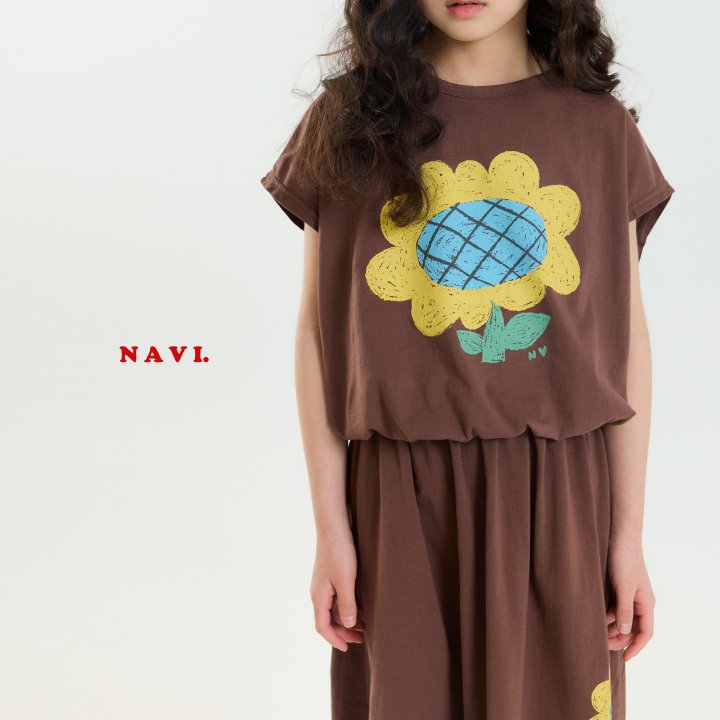 Navi - Korean Children Fashion - #littlefashionista - Sunflower Tee