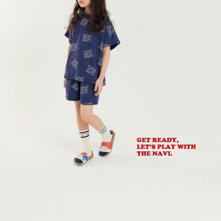 Navi - Korean Children Fashion - #stylishchildhood - Font Tee - 10
