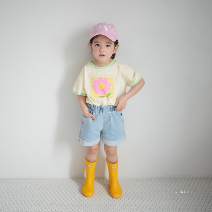 Neneru - Korean Baby Fashion - #babyboutique - Ribbon Embroidery Shorts - 3