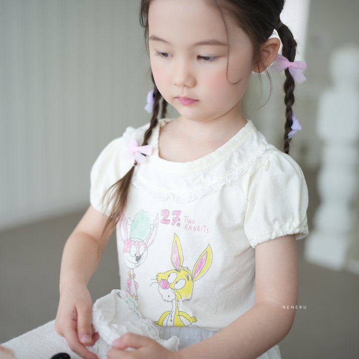 Neneru - Korean Baby Fashion - #babyboutiqueclothing - Two Rabbit Tee - 7