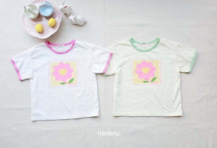 Neneru - Korean Baby Fashion - #babyclothing - Heart Flower Tee - 10