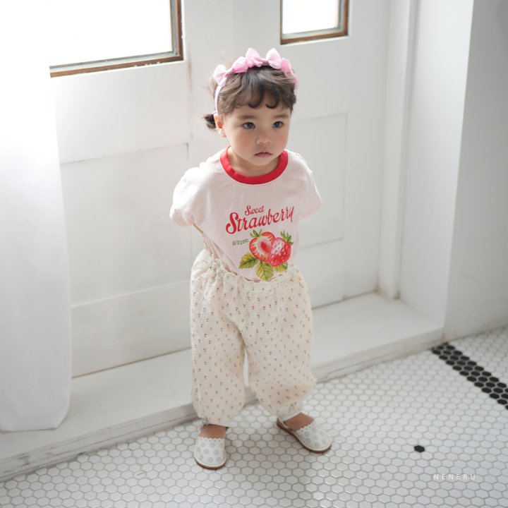 Neneru - Korean Baby Fashion - #babygirlfashion - Cherry Pants - 5