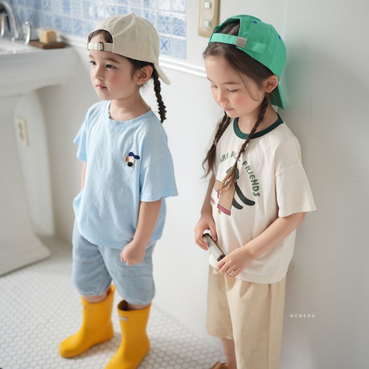Neneru - Korean Baby Fashion - #babygirlfashion - Kong Embroidery Tee - 6
