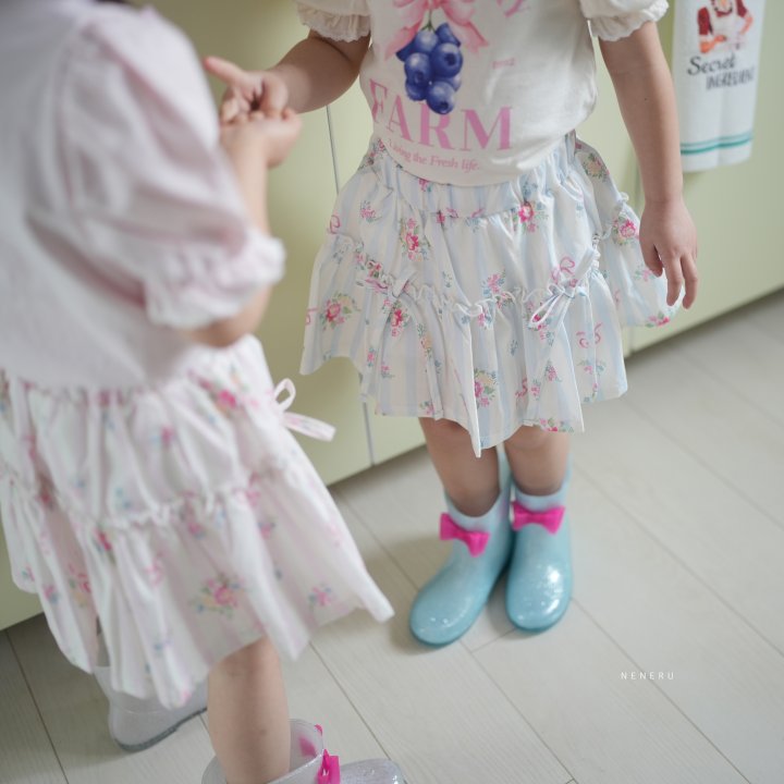 Neneru - Korean Baby Fashion - #babyootd - Floral Skirt - 6