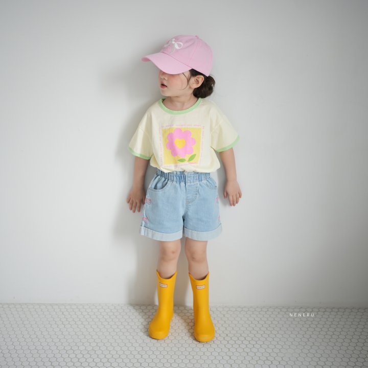 Neneru - Korean Baby Fashion - #babyootd - Heart Flower Tee