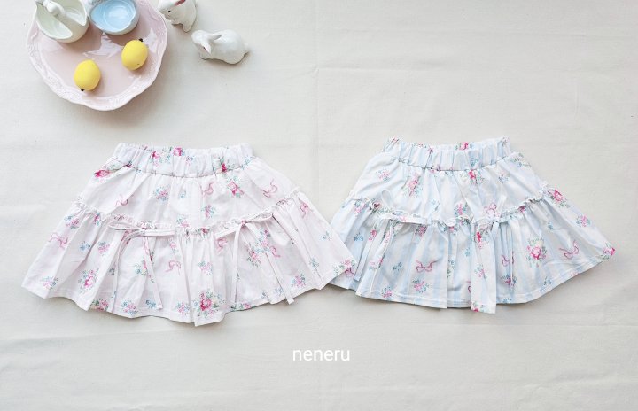 Neneru - Korean Baby Fashion - #babyoutfit - Floral Skirt - 8